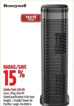 Canadian Tire Honeywell Insight Tower Air Purifier, Large offer