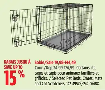 Canadian Tire Petco Selected Pet Beds, Crates, Mats and Cat Scratchers offer