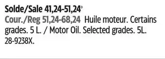 Canadian Tire Castrol Motor Oil offer