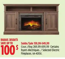 Canadian Tire Selected Electric Fireplaces offer