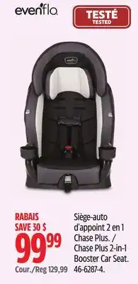 Canadian Tire Evenflo Chase Plus 2-in-1 Booster Car Seat offer