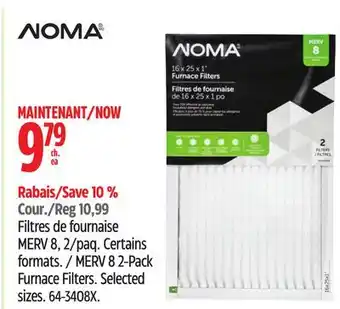 Canadian Tire NOMA MERV 8 2-Pack Furnace Filters offer