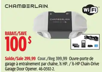 Canadian Tire CHAMBERLAIN 1⁄2-HP Chain-Drive Garage Door Opener offer