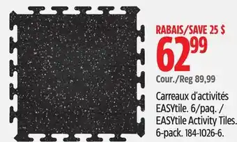 Canadian Tire EASYtile Activity Tiles. 6-pack offer