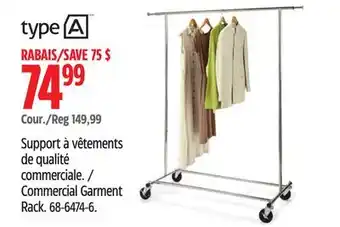 Canadian Tire Type A Commercial Garment Rack offer