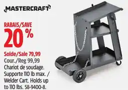 Canadian Tire Mastercraft Welder Cart offer