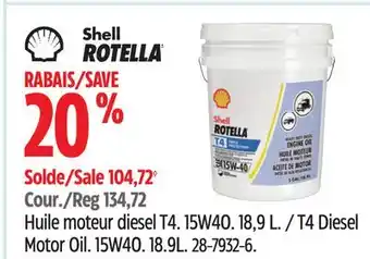 Canadian Tire Shell Rotella T4 Diesel Motor Oil offer