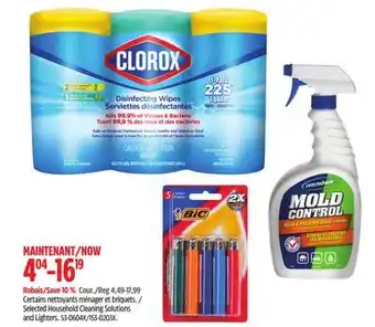 Canadian Tire BIC Selected Household Cleaning Solutions and Lighters offer