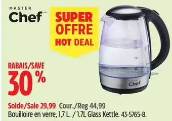 Canadian Tire MASTER Chef 1.7L Glass Kettle offer