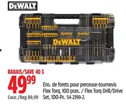 Canadian Tire DEWALT Flex Torq Drill/Drive Set, 100-Pc offer