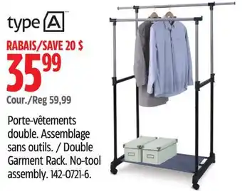 Canadian Tire type A Double Garment Rack offer