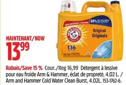 Canadian Tire Arm and Hammer Cold Water Clean Burst, 4.02L offer