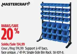 Canadian Tire Mastercraft 47-Pc Single-Side Bin Rack offer