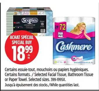 Canadian Tire Scotties, Cashmere Selected Facial Tissue, Bathroom Tissue or Paper Towel offer