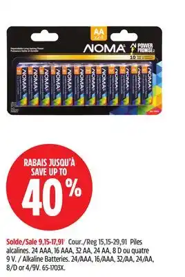 Canadian Tire NOMA Alkaline Batteries offer