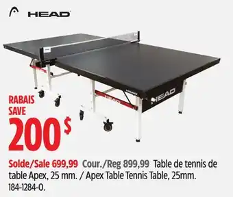 Canadian Tire Apex Table Tennis Table, 25mm offer