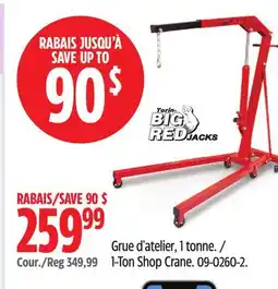 Canadian Tire Big Red 1-Ton Shop Crane offer