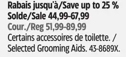 Canadian Tire Selected Grooming Aids offer