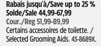 Canadian Tire Selected Grooming Aids offer