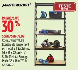 Canadian Tire Mastercraft 5-Shelf Metal Storage Rack offer