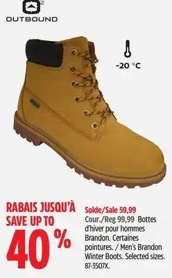 Canadian Tire OUTBOUND Men's Brandon Winter Boots offer