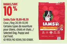 Canadian Tire IAMS Selected Dog, Puppy and Cat Food offer