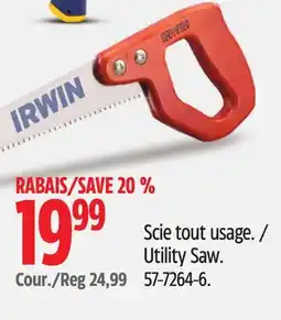 Canadian Tire Irwin Utility Saw offer