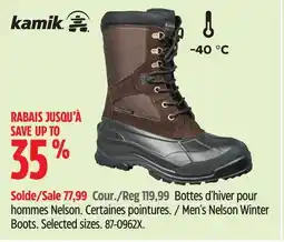 Canadian Tire Type A Men's Nelson Winter Boots offer