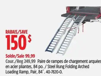 Canadian Tire PRIME1 Steel Rung Folding Arched Loading Ramp, Pair, 84˝ offer