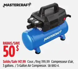 Canadian Tire Mastercraft 3-Gallon Air Compressor offer