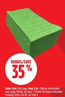 Canadian Tire FRANK All-Purpose Reusable Cleaning Cloths, 60-Pk offer