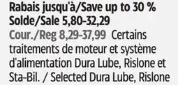 Canadian Tire Selected Dura Lube, Rislone and Sta-Bil Fuel and Engine Treatments offer