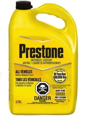 Canadian Tire Prestone Premixed Antifreeze/Coolant, 3.78L offer