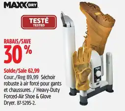 Canadian Tire MaxxDry Heavy-Duty Forced-Air Shoe & Glove Dryer offer