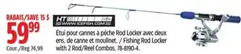 Canadian Tire HT Enterprises Fishing Rod Locker with 2 Rod/Reel Combos offer