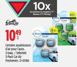 Canadian Tire Febreze Selected 3-Pack Car Air Fresheners offer