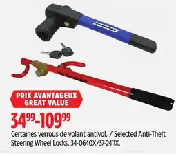 Canadian Tire The Club Selected Anti-Theft Steering Wheel Locks offer