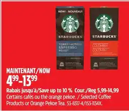 Canadian Tire Selected Coffee Products or Orange Pekoe Tea offer