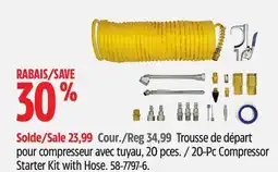 Canadian Tire Mastercraft 20-Pc Compressor Starter Kit with Hose offer