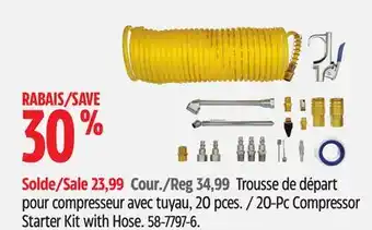 Canadian Tire Mastercraft 20-Pc Compressor Starter Kit with Hose offer