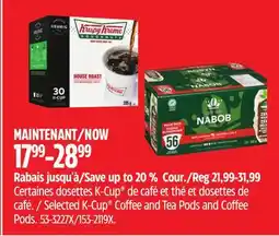 Canadian Tire Keurig Selected K-Cup Coffee and Tea Pods and Coffee Pods offer