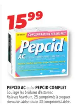 Familiprix PEPCID AC or PEPCID COMPLET Relieves heartburn, 25 tablets or 30 tablets offer