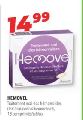 Familiprix Hemovel treatment of hemorrhoids oral tablets 18un offer