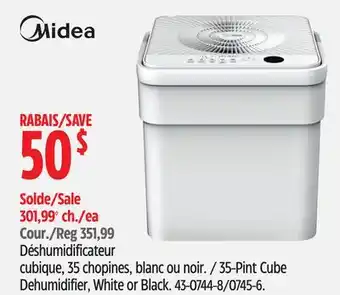 Canadian Tire 35-Pint Cube Dehumidifier, White or Black offer