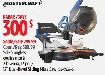 Canadian Tire Mastercraft 12 Dual-Bevel Sliding Mitre Saw offer