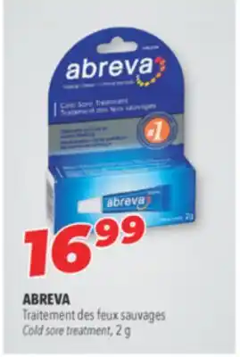 Familiprix Abreva docosanol cream cold sore treatment 2g offer