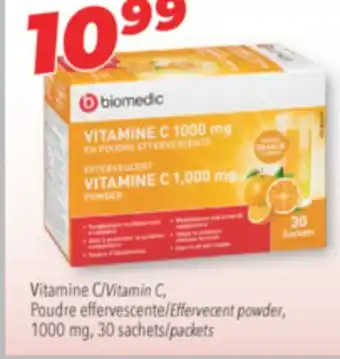 Familiprix BIOMEDIC, Vitamin C, Poudre Effervecent powder, 1000 mg, 30 sachets offer