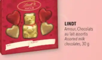 Familiprix LINDT Assorted milk chocolates, 30 g offer