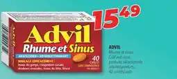 Familiprix ADVIL Cold and sinus, selected products, 40 units offer