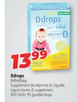 Familiprix Ddrops vitamin D3 supplement for babies 2.5ml offer